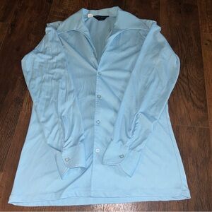 Vintage Bond Street Tommy Atkins Designer Light Blue Button Up Shirt.
